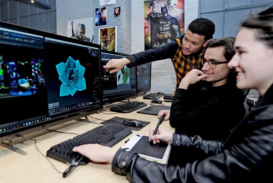 Students in The Animation School